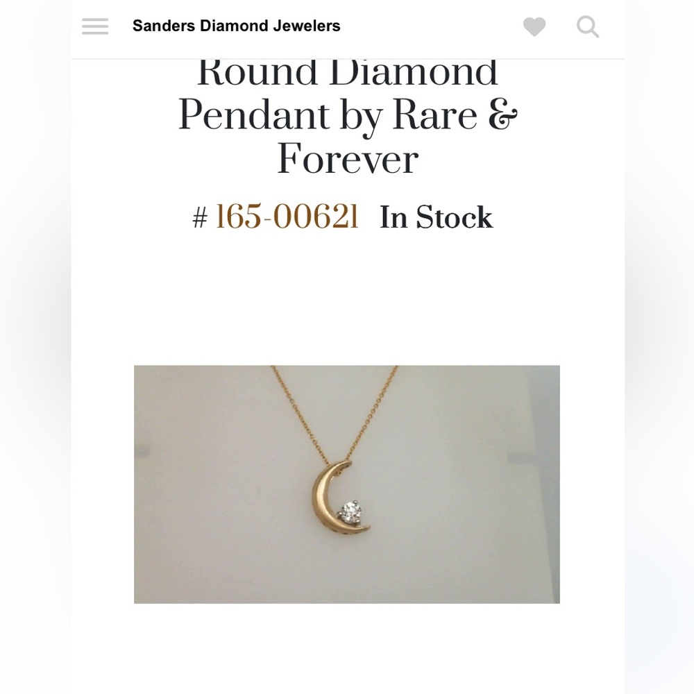 Rare and Forever To the moon and back Gold Diamond Star Necklace